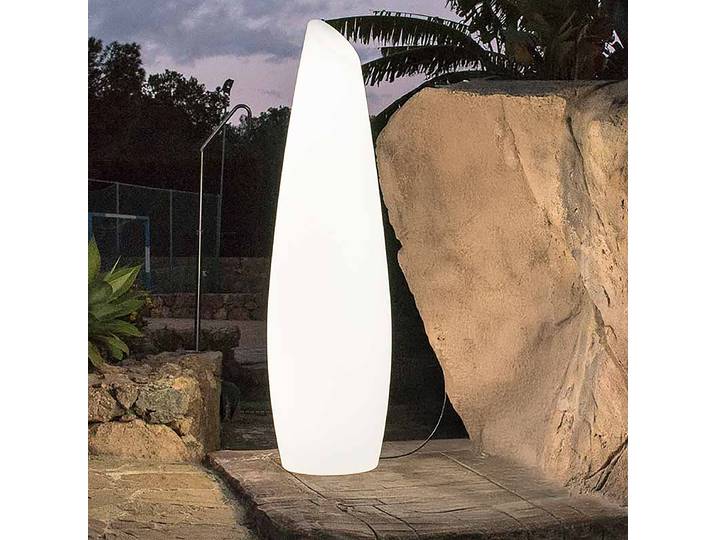 Borne lumineuse Fredo modèle D 170cm Blanc/Blanc