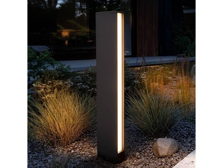 Lirka 2 Außen Gartenleuchte Dark Grey/White - Lucande - Terrasse - Modern - Aluminium - Eckig