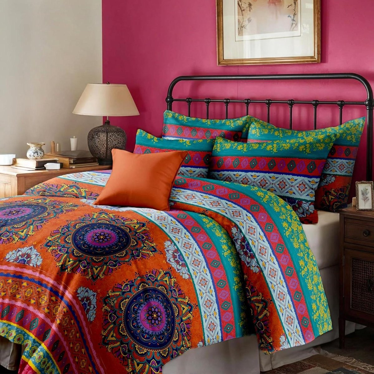 Dekbedovertrek set met slopen Indiaas Mandala 200x200 cm