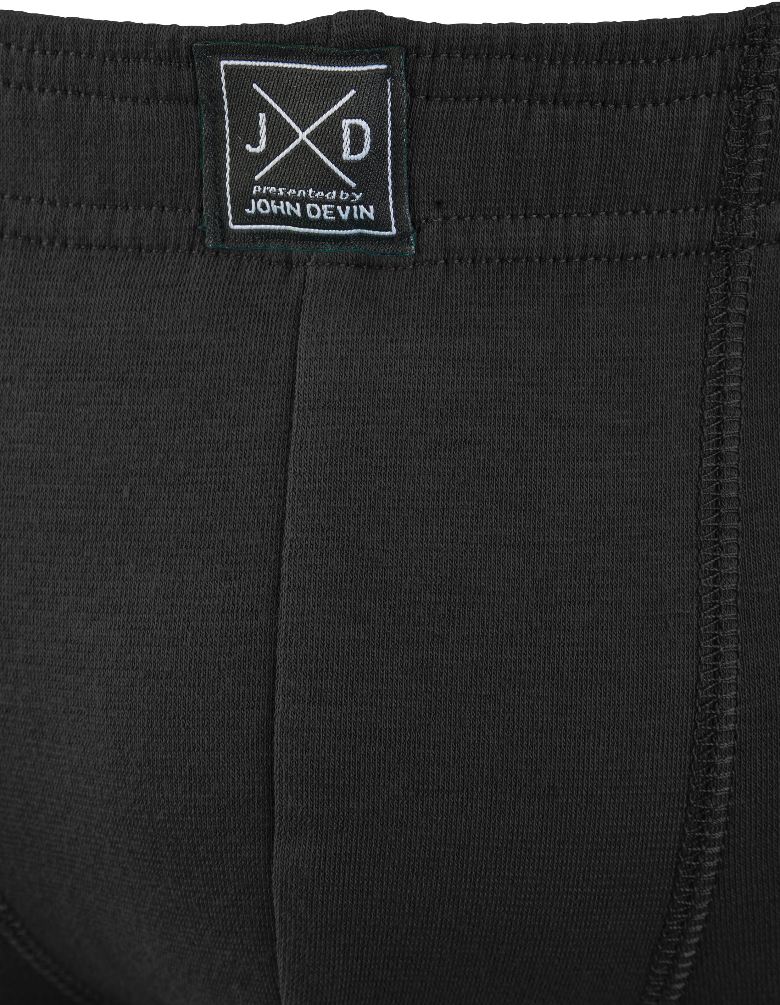 Boxer JOHN DEVIN "Boxershorts für Herren", Herren, Gr. 4XL (10), 5 Stk., Jersey, schwarz, Jersey, Obermaterial: 95% Baumwolle, 5% Elasthan, unifarben, körpernah, Unterhosen Boxer, unifarben, mit Label vorn am Bund, Jersey-Material
