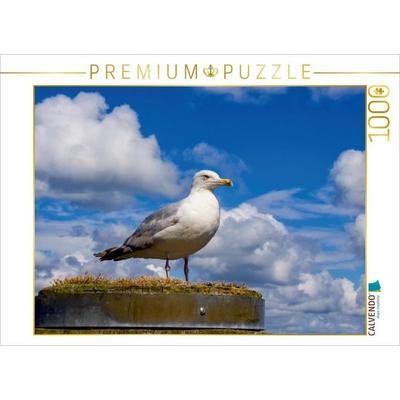 CALVENDO Puzzle Silbermöwe 1000 Teile Puzzle quer | 1000 Teile Lege-Größe 64 × 48 cm Foto-Puzzle für glückliche Stunden