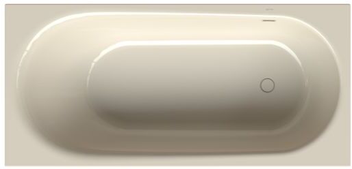 Bette BetteComodo Badewanne 1642-001 170x75x45cm, Überlauf vorne, Fußende rechts, pergamon