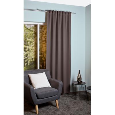 Verdunkelungsvorhang HOME BASICS "BLACKY", braun (stein), B:140cm H:145cm, Polyester, Gardinen, Verdunklungsschal, Multifunktionsband, Uni