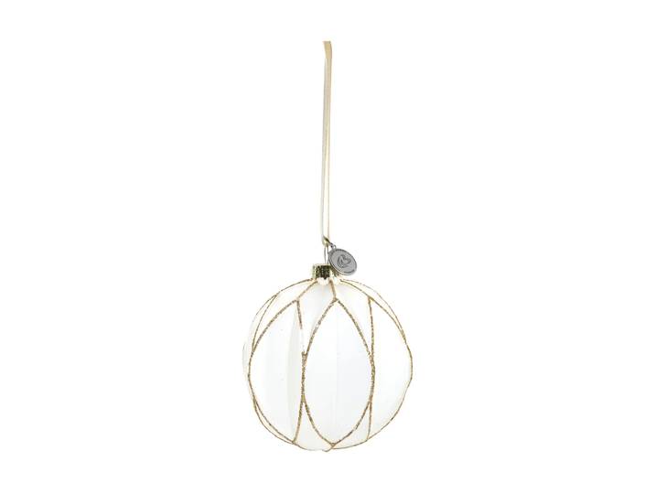 Lene Bjerre Boule de Noël Navina Ø8 cm White-Light gold