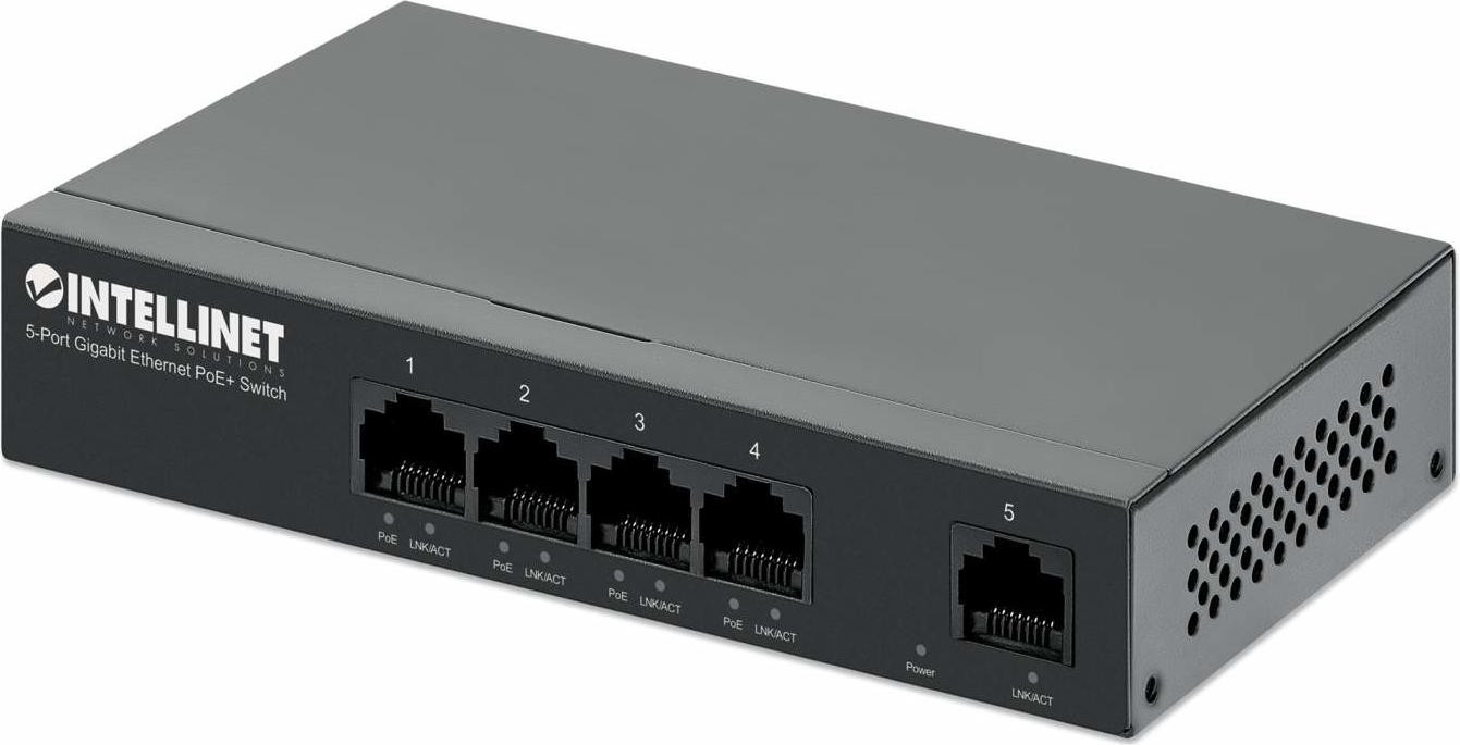 Intellinet 561792 5-Port Gigabit Ethernet PoE+ Switch met 4x PSE PoE+