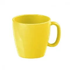 10x WACA Tasse, Inhalt: 230 ml Aus faserverstärktem PBT, Farbe: gelb