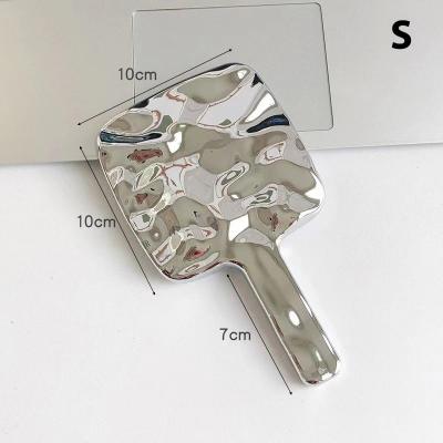 Uplift Picks Heart Shaped Makeup Mirror Portable Metallic Handheld Vanity Mirror j