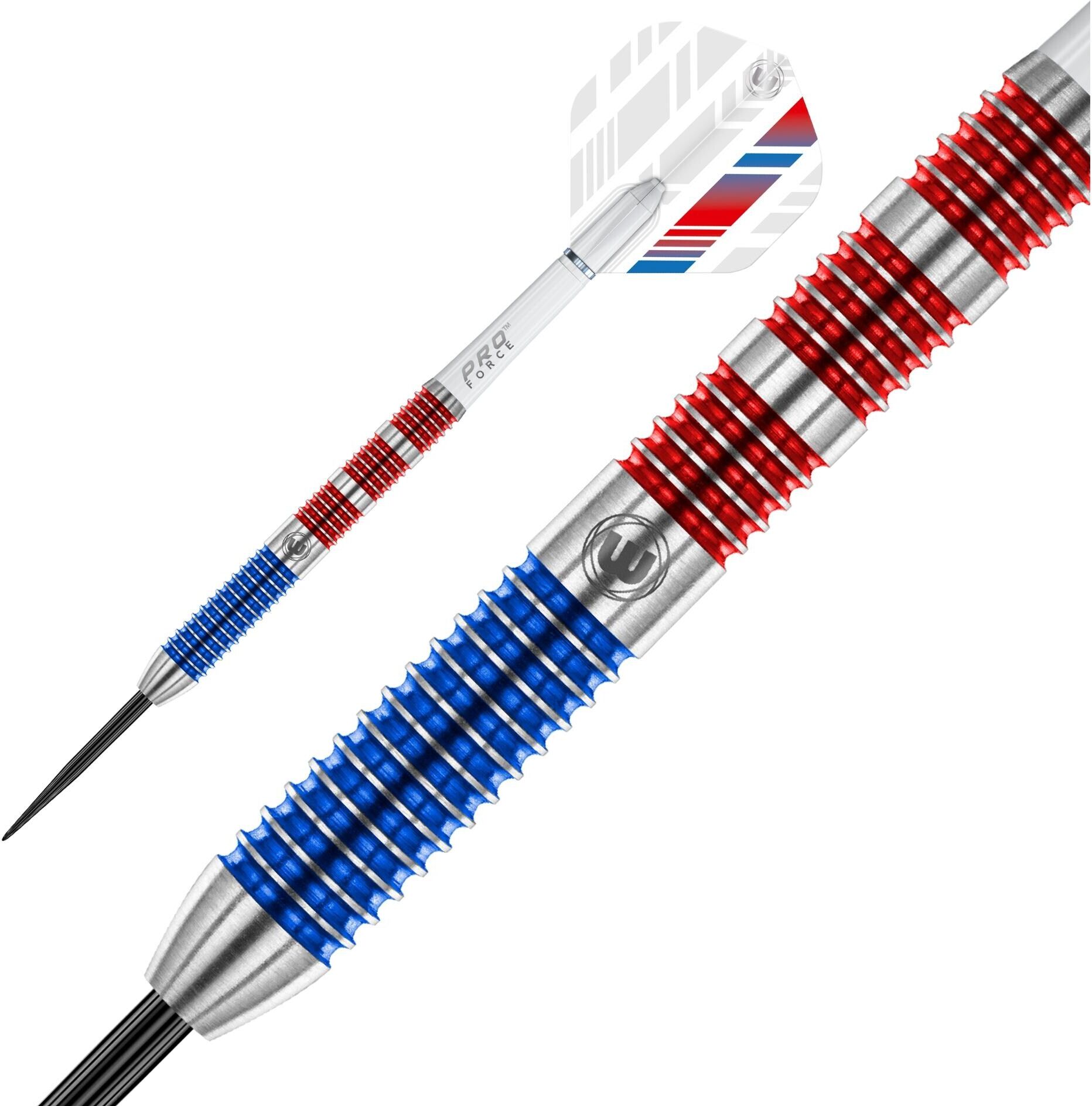 Dartpfeil WINMAU "Steeldart Wildcats 3 Stück", bunt (blau, rot, silberfarben), Pfeile, Kinder, Dartpfeil blau, rot, silberfarben Einheitsgröße