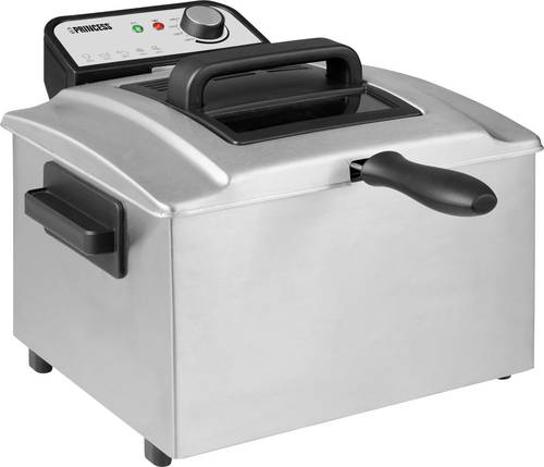 Princess Fritteuse 5l 3270W Antihaftbeschichtung, Überhitzungsschutz Silber, Schwarz