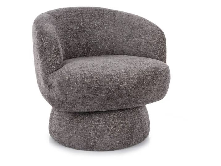 Drehbarer Design-Sessel COSMIC RAVEN, grau