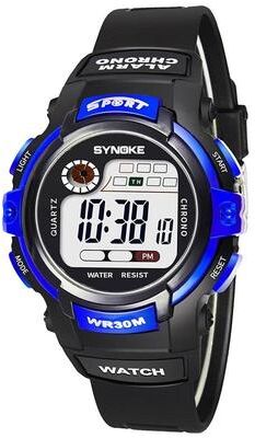 Everyday Crate SYNOKE 99569 Kids Digital Watch Waterproof LCD Luminous Children Sports Watch black Blue