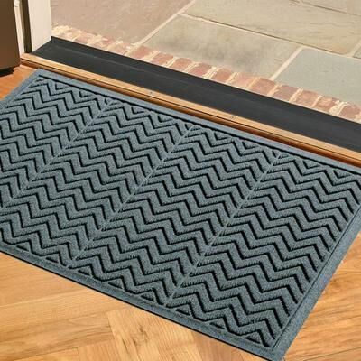 Bungalow Dba Matterly Chevron Doormat 35 x 23, 35 x 23, Slate Blue