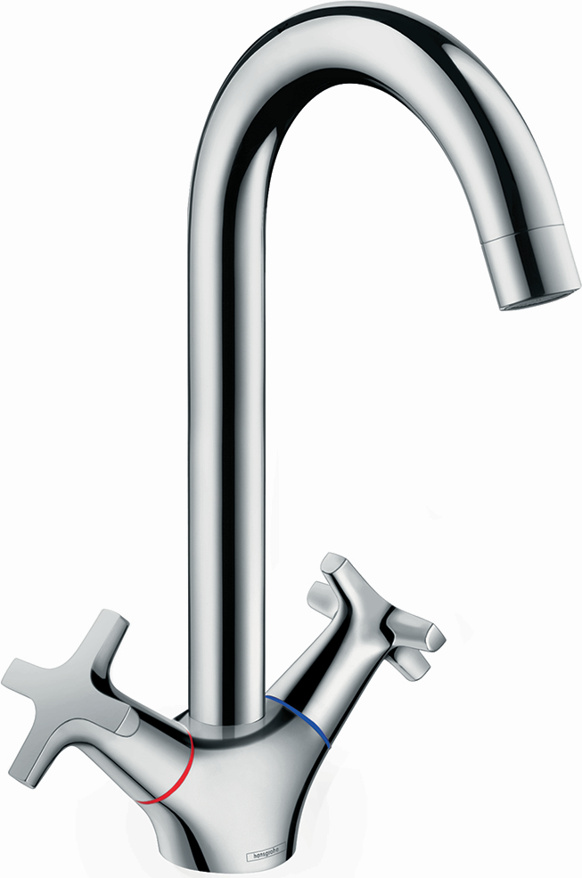 Hansgrohe Logis mitigeur d'évier à deux poignées 71283000 1jet, chromé