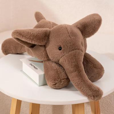 Inspire Curations Super Soft Flappy Ears Elephant Hugging Pillow brown 23.6 In