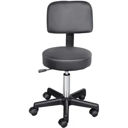 ROLLHOCKER Arbeitsstuhl Kosmetikstuhl Drehstuhl Hocker Profi Salon Stuhl Schwarz