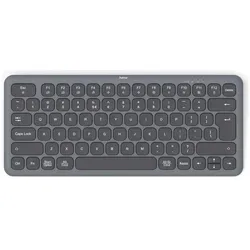 Hama WK-500 Mehrgeräte-Tastatur Schwarz-Grau (US, Kabellos), Tastatur, Schwarz, Grau