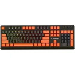 Yenkee DESTROYER WT300 mechanische Tastatur mit Hintergrundbeleuchtung für Gamer – limitierte Version WORLD (Eng. Int., Kabelgebunden), Tastatur, Orange, Schwarz