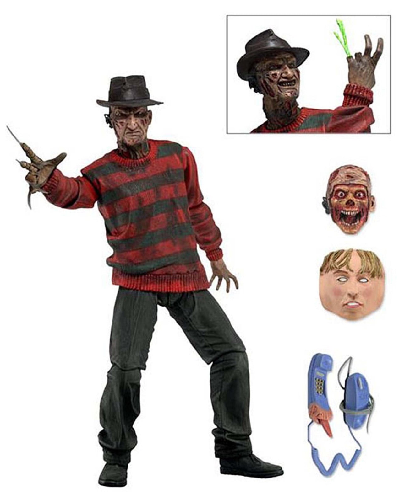 NECA Nightmare on Elm Street Freddy Krueger actiefiguur, 18 cm