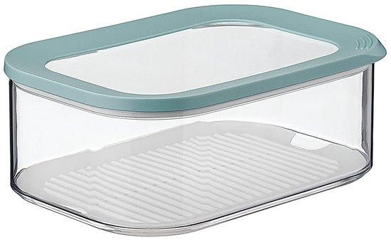 Benza Luchtdichte kaasdoos 2000 ml – Transparante, stapelbare opbergdoos met groene afdichtring