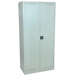 CEHA Umwelt- und Gefahrenstoffschrank mit 92 cm Breite | 4 verzinkten Wannenfachböden und Türen in RAL7035 (lichtgrau)