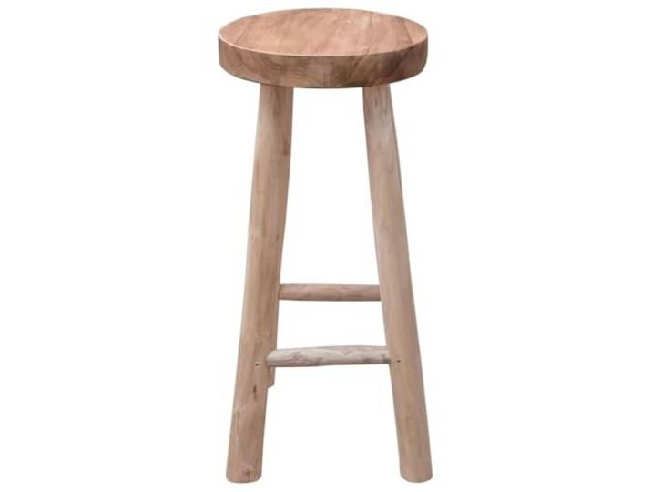 UYPTERF Barhocker Teak Massivholz Solide Teak-Massivholzkonstruktion, rustikaler Charme, geschwungene Beine, fertig montiert geliefert