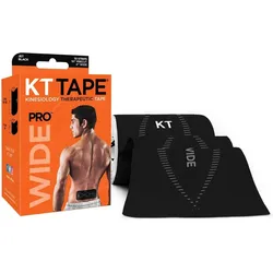 MCDAVID KT Pro Wide Tape Vorgeschnitten (10x25 cm) 10 pcs - 2,5 Meter Rolle Black - STK