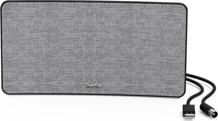 Hama DVB-T2, aktiv, Stoffdesign, grau/schwarz
