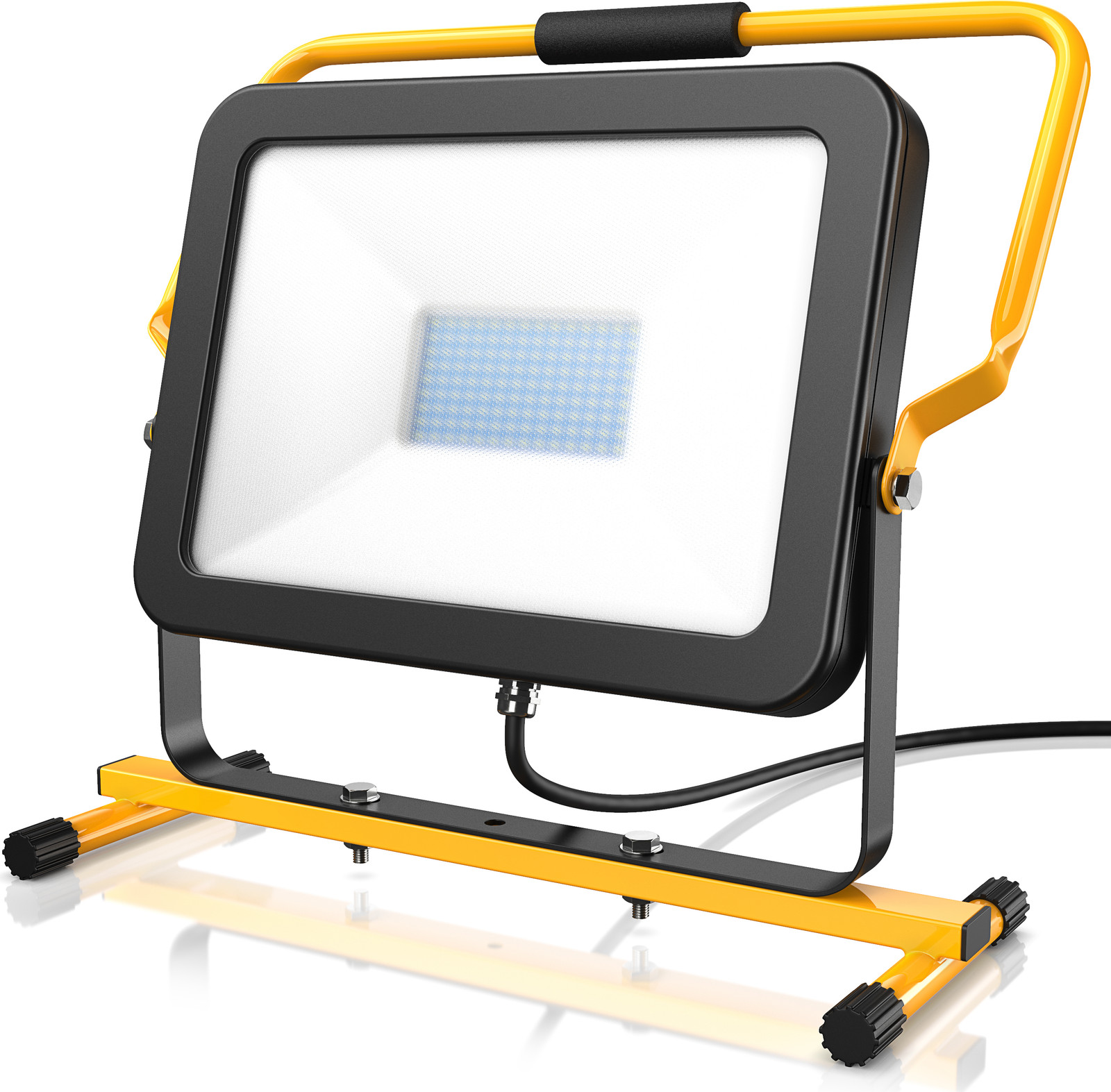 Brandson 100 Watt LED bouwlamp met statief en draaghandvat - 10000 lumen - 126 SMD LED's - IP65 - Metalen behuizing