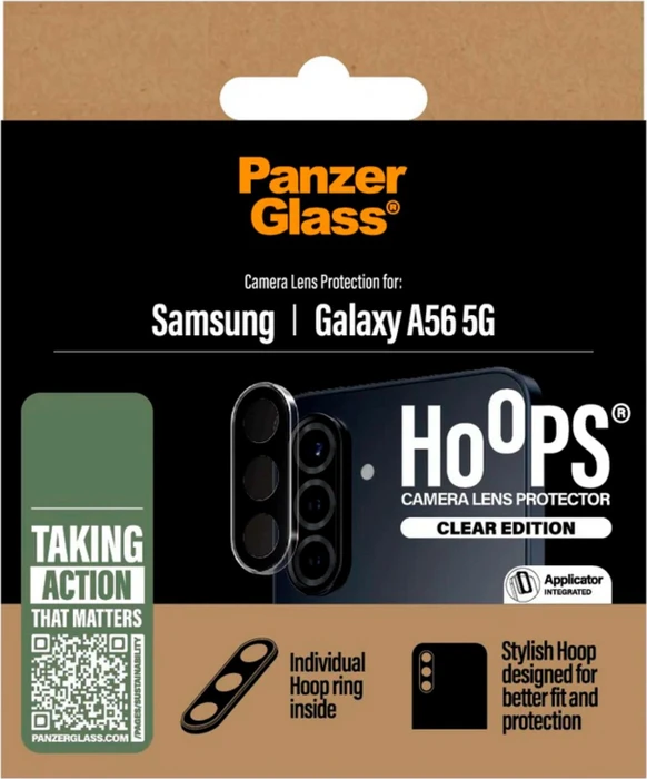 PanzerGlass Hoops Samsung Galaxy A56 5G klar Schutzringe für die Kameralinse