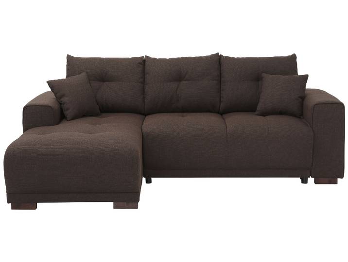 Ecksofa, Struktur, Braun 234×162 cm, Mit Bettfunktion & Regal, Klassisch, Home affaire