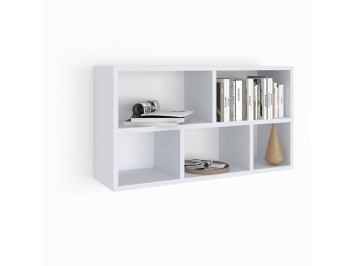 Sleepy Shop 24 Wandrega - Weiss Modernes Regal an die Wand hängen Für Dinge und Bücher kinderzimmer & Badezimmer horizontal oder vertikal (Weiß)