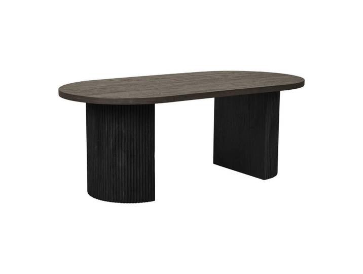 Mid.you Couchtisch Boavista, Dunkelbraun, oval, rund, 60x45x120 cm, Wohnzimmer, Wohnzimmertische, Couchtische