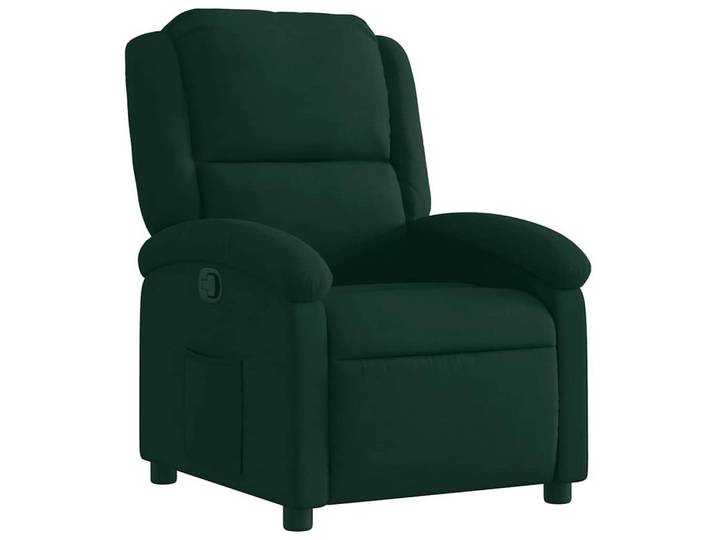 furnicato Relaxsessel 71x86,5x99,5 cm Dunkelgrün, Manuelle Liegefunktion für TV-Sessel mit praktischer Seitentasche