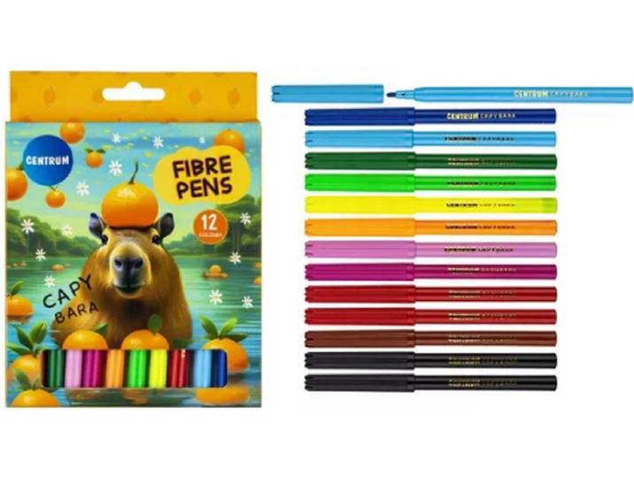 Centrum - 12 viltstiften - Capybara thema - diverse kleuren