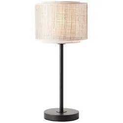 BRILLIANT Lampe, Odar Tischleuchte schwarz/beige, 1x A60, E27, 42W, Mit Schnurzwischenschalter