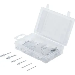 BGS DIY 88142 Sortiment Poppnieten / Blindnieten Ø2,4 - 4,8mm 70 teilig