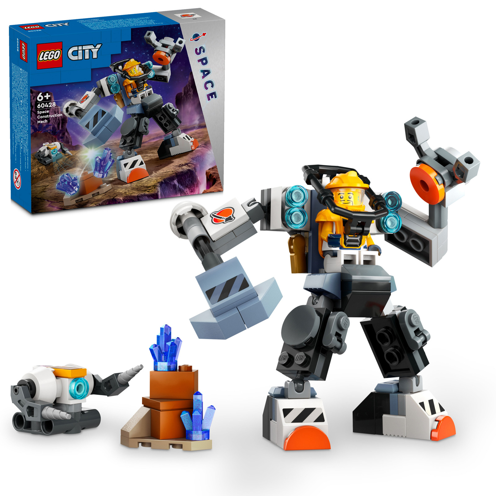 LEGO City Ruimte-Mech robotspeelset met actiefiguren en piloot, 60428