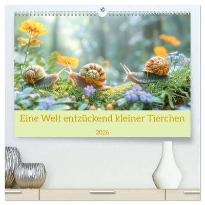 Eine Welt entzückend kleiner Tierchen (hochwertiger Premium Wandkalender 2026 DIN A2 quer), Kunstdruck in Hochglanz