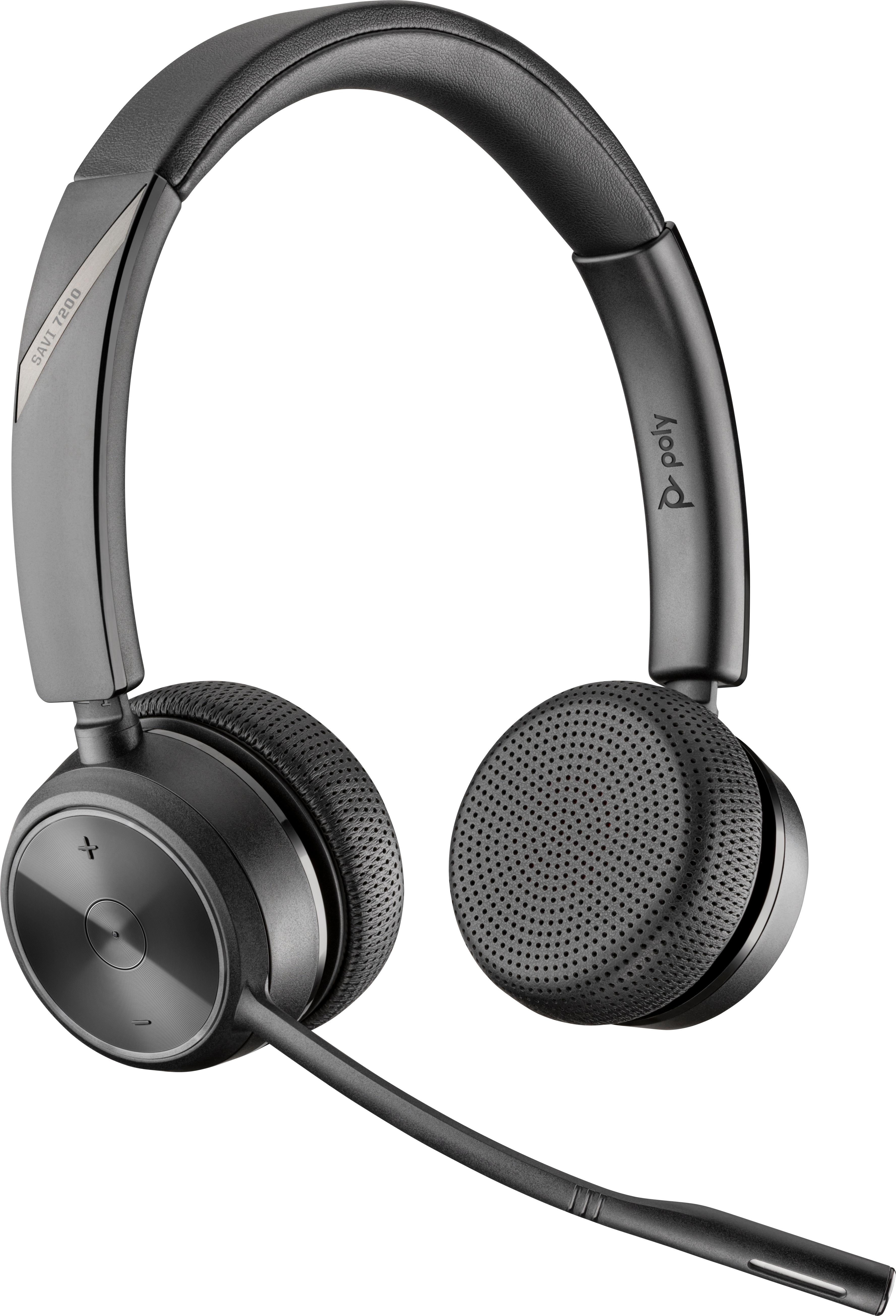 HP Poly Savi 7220 Office Binaurales DECT 1880-1900 MHz Headset, Kabellos, Büro/Callcenter, Kopfhörer, Schwarz