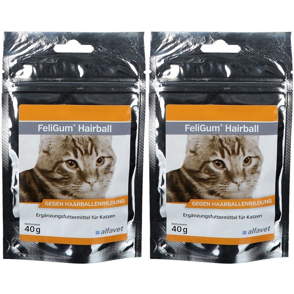 FeliGum Hairball Doppelpack 2x40 g Kaudragees