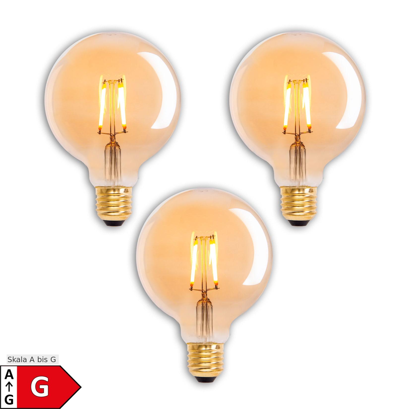 Näve 3er-Set LED Leuchtmittel "DILLY" E27/4,1W H: 13,5cm warmweiß