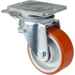 BS Rollen, Möbelrollen, Lenkrolle fest 125mm Lg Kschwer verz Gussfelge