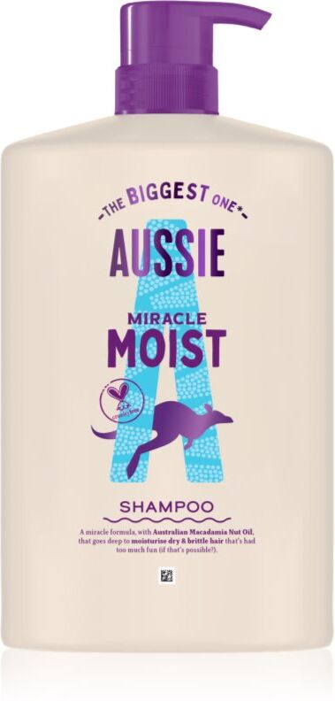 Aussie Miracle Moist shampoing hydratant pour cheveux secs et abîmés 1000 ml