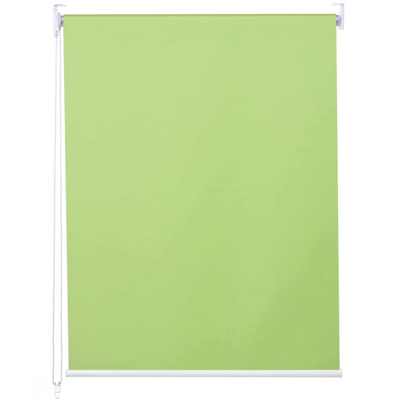 Rollo MCW-D52, Fensterrollo Seitenzugrollo Jalousie, Sonnenschutz Verdunkelung blickdicht 60x160cm ~ hellgrün