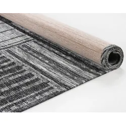 Tom Tailor Teppich Living stripy pat grey 140 x 200 cm