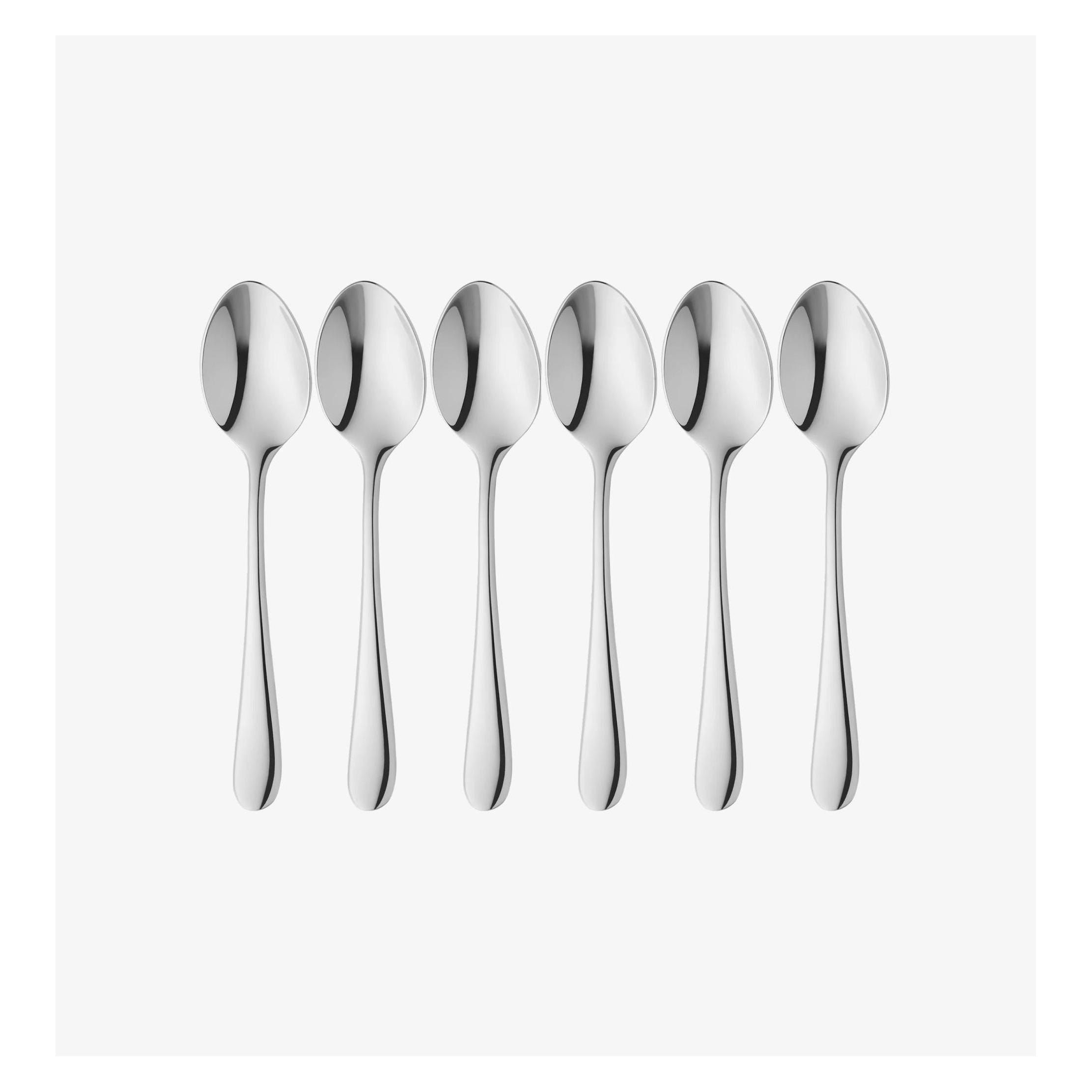 WMF Espressolöffel Set 6tlg 10,8cm Merit Edelstahl poliert kratzbeständig (6 Stk., Löffel) (3201112953)