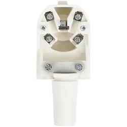 Xavax, Netzstecker + Netzkupplung, Schutzkontaktstecker, 5-polig, gewinkelt, wiederanschliessbar, 400V/16A