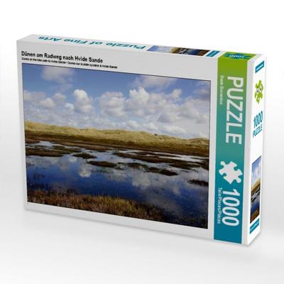 CALVENDO Puzzle Dünen am Radweg nach Hvide Sande | 1000 Teile Lege-Größe 64x48cm Foto-Puzzle für glückliche Stunden