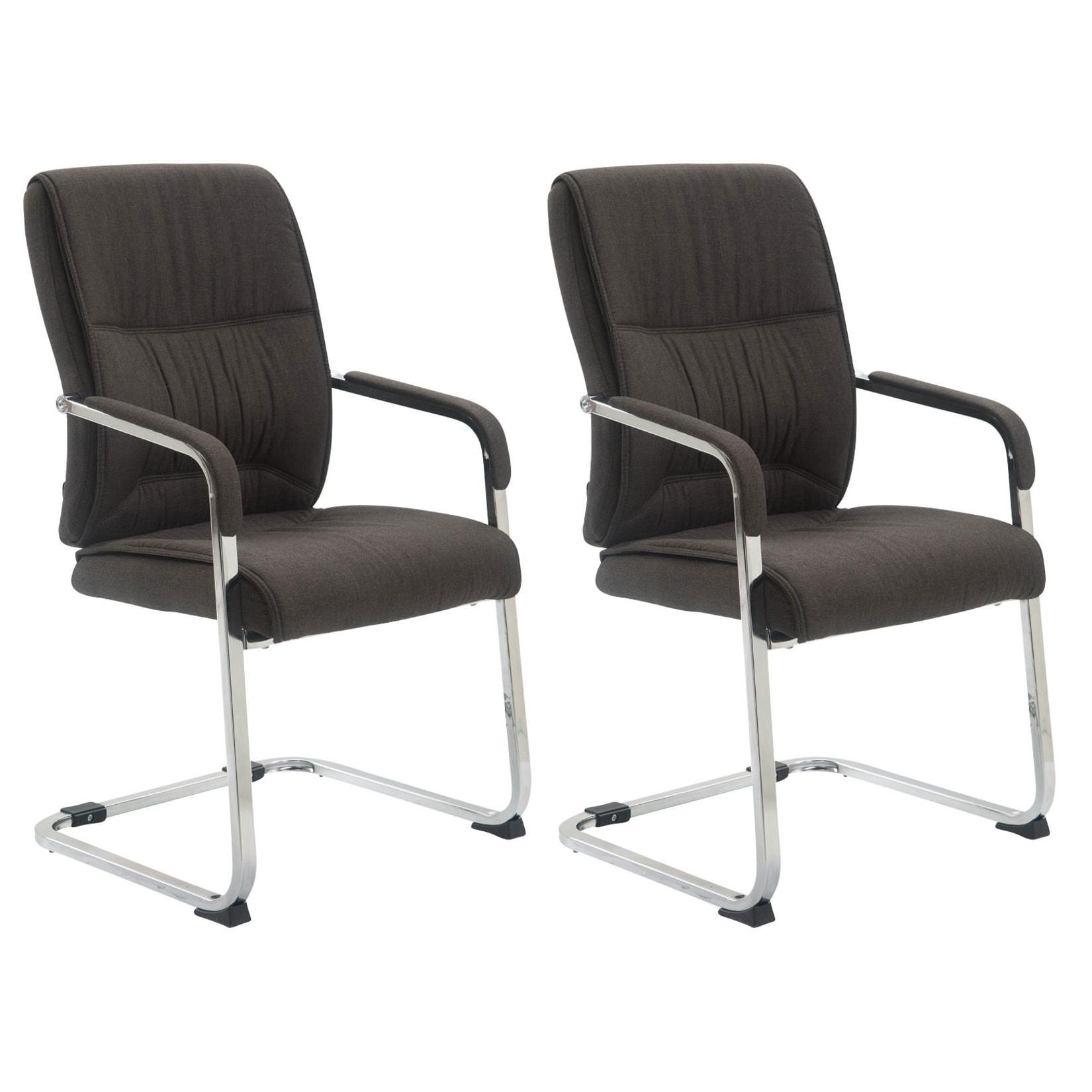 CLP 2er Set Freischwinger XL Anubis Stoff - Farbe: dunkelgrau