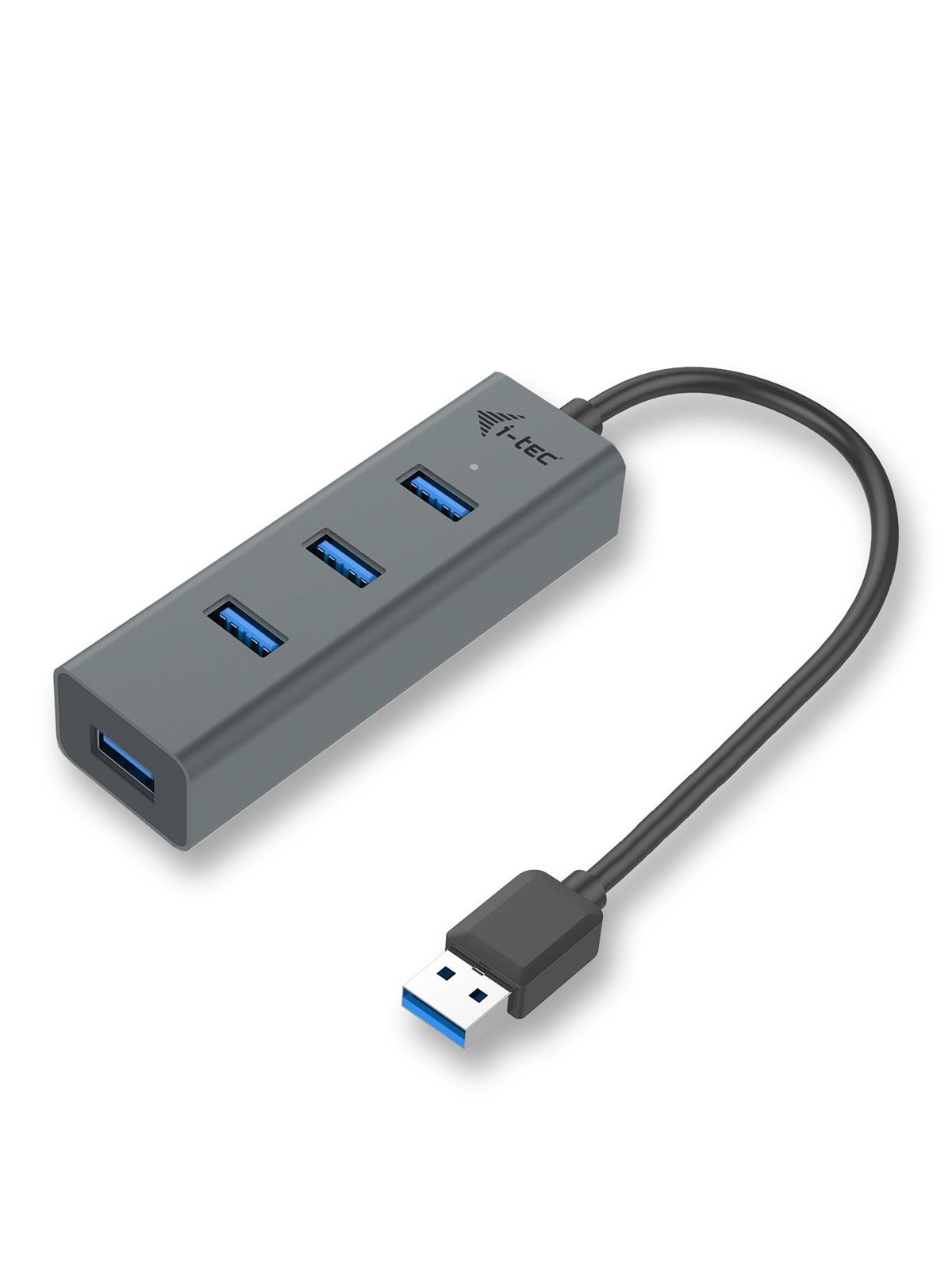 I-Tec USB 3.0 Metal Passive HUB - USB 3.0 - 4-Port USB-Hubs - USB 3.2 - 4 - Grau